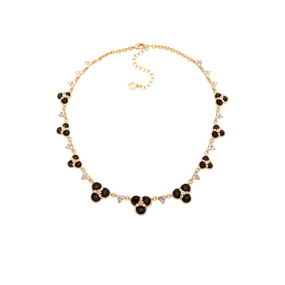 Anne Klein Women's Flower Collar Crystal Necklace Gold Tone Prom Mother of Bride - Picture 1 of 4